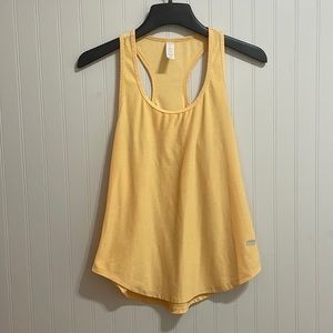 Marika yellow Razorback tank top gym shirt in small